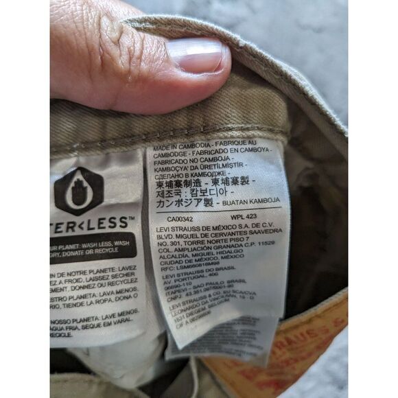 Levi's 559 Relax Straight Fit Men's Jeans Size 34x32 Beige - Picture 7 of 12